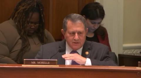 Rep. Joe Morelle giving remarks during a subcommittee hearing.